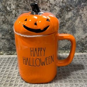 Rae Dunn HAPPY HALLOWEEN Mug with Topper